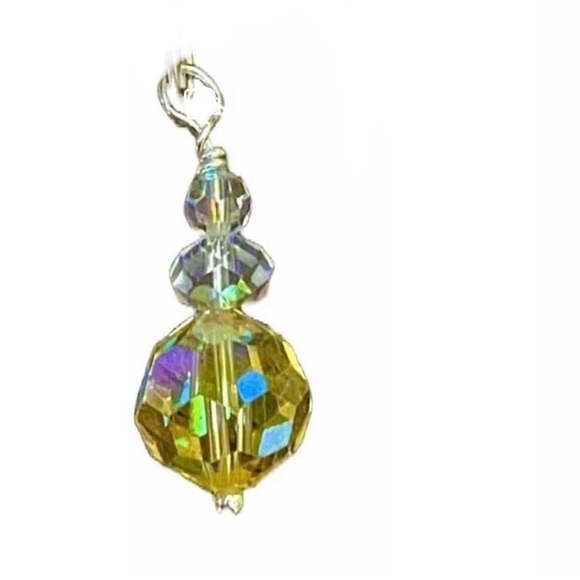 Swarovski AB Crystal Necklace Very high quality.Hand wired. SS match earrings 🔝